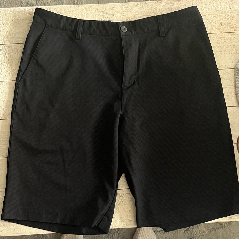 adidas Men's Black Flat Front Shorts